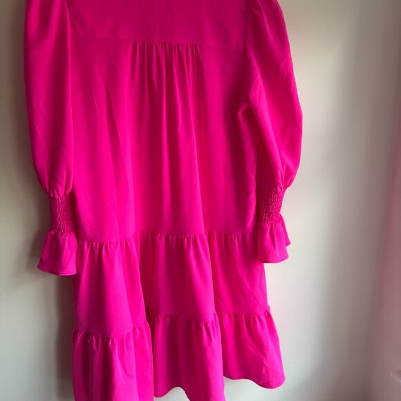 Pomander Place  Electric Pink Crepe Kenzo Dress (size small) - Picture 10 of 14